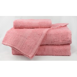 Komplet różowych ręczników bawełnianych 4szt. MILOU