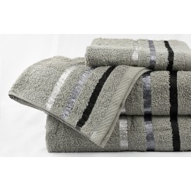 Komplet czterech ręczników bawełnianych szarych CRUZ ost.