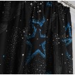 Zasłona czarna w gwiazdy na taśmie 145x250cm HERMINIA - Nie Tylko Firany