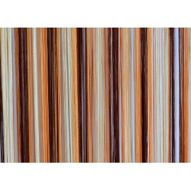 Firana MAKARON brąz-pomarańcz-biały cieniowany gładki 300x250cm