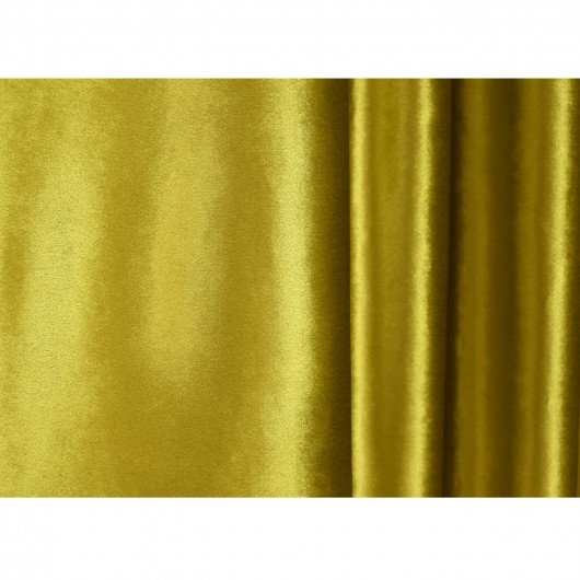 Zasłona welurowa żółta na taśmie 135x270cm ARACELI - Nie Tylko Firany