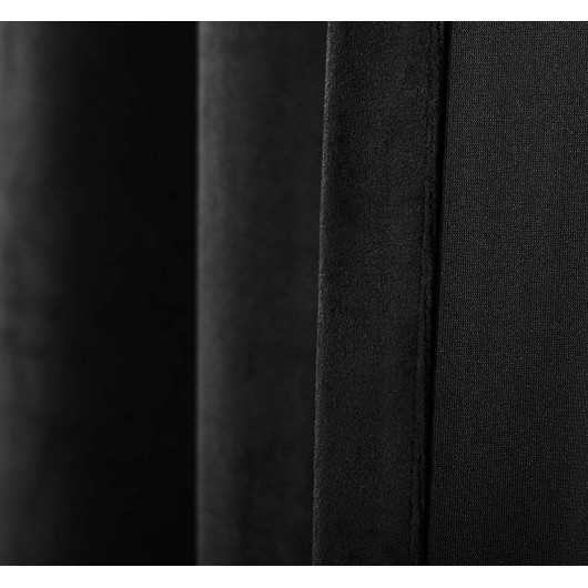 Zasłona welurowa czarna na taśmie 135x250cm DONCIA - Nie Tylko Firany