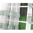 Komplet firan z woalu pudrowa zieleń na taśmie 400x160cm MARTHE - Nie Tylko Firany