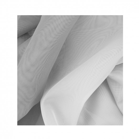 Firana cieniowana z woalu biało jasno szara na przelotkach 145x250cm MARY - Nie Tylko Firany