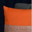 Poszewka dekoracyjna pomarańczowa z cyrkoniami 50x50cm IVY - Nie Tylko Firany