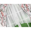 Komplet zasłon w różowe kwiaty z firaną na taśmie 400x160cm JUNA - Nie Tylko Firany