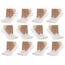 Skarpetki stopki męskie bawełniane z silikonem 12 par białe 39-42