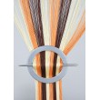 Firana MAKARON ecru-pomarańcz-brąz cieniowany gładki 100x200cm