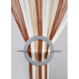 Firana MAKARON beż-biały-ceglany cieniowany gładki 100x200cm