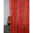 Firana MAKARON czerwony z kolorowymi kuleczkami 300x250cm - Nie Tylko Firany