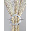 Firana MAKARON ecru-beż-biały cieniowana ze srebrną nicią 300x250cm - Nie Tylko Firany