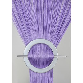Firana MAKARON jednokolorowy fioletowy gładki 300x250cm
