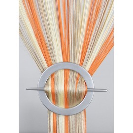 Firana MAKARON beż-ecru-pomarańcz cieniowany gładki 300x250cm