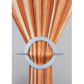 Firana MAKARON pomarańcz-ecru-ceglany cieniowany gładki 300x250cm