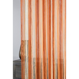 Firana MAKARON pomarańcz-ecru-ceglany cieniowany gładki 300x250cm