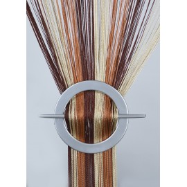 Firana MAKARON beż-brąz-miedziany cieniowany gładki 300x250cm