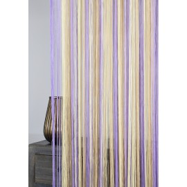 Firana MAKARON ecru-beż-jasny fiolet cieniowany gładki 300x250cm
