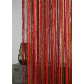 Firana MAKARON czerwony-bordowy-miedziany cieniowany gładki 300x250cm