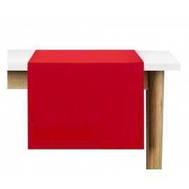 Bieżnik czerwony z matowej gładkiej tkaniny 40x140cm FABIO