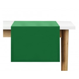 Bieżnik zielony z matowej gładkiej tkaniny 40x140cm FABIO