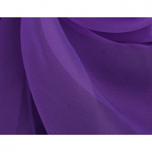 Tkanina - woal gładki w kolorze ciemno fioletowym o szerokości 300cm - Nie Tylko Firany