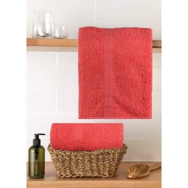 Ręcznik bawełniany czerwony z bordiurą 50x90cm MADISON ost.