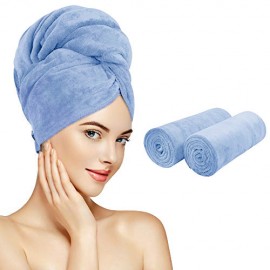 Ręcznik na głowę szybkoschnący błękitny MONA