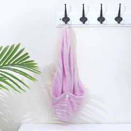 Ręcznik na głowę szybkoschnący fioletowy MONA