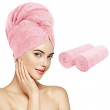 Ręcznik na głowę szybkoschnący różowy MONA - Nie Tylko Firany