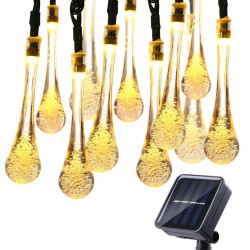 Girlanda solarna do ogrodu sople 40 lampek LED 6m DROPLET