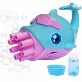 Maszynka Delfin niebieski do baniek mydlanych z płynem DOLPHIN BUBBLE