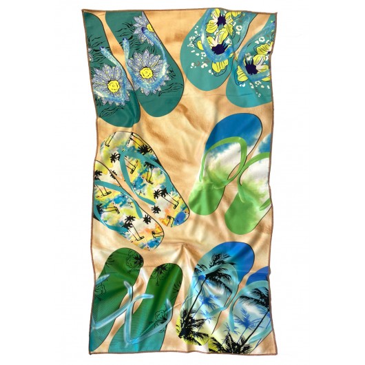 Ręcznik plażowy kolorowy 70x140cm FLIP FLOPS - Nie Tylko Firany