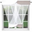 Panel ażurowy biało-szary z kryształkami 120x130cm EMMA - Nie Tylko Firany