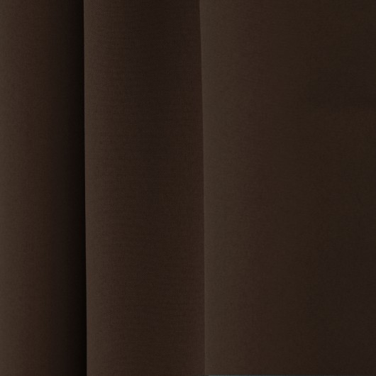 Zasłona z matowej tkaniny brązowa na przelotkach 145x250cm FELICIA - Nie Tylko Firany