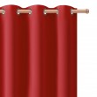 Zasłona z matowej tkaniny czerwona na przelotkach 145x250cm FELICIA - Nie Tylko Firany