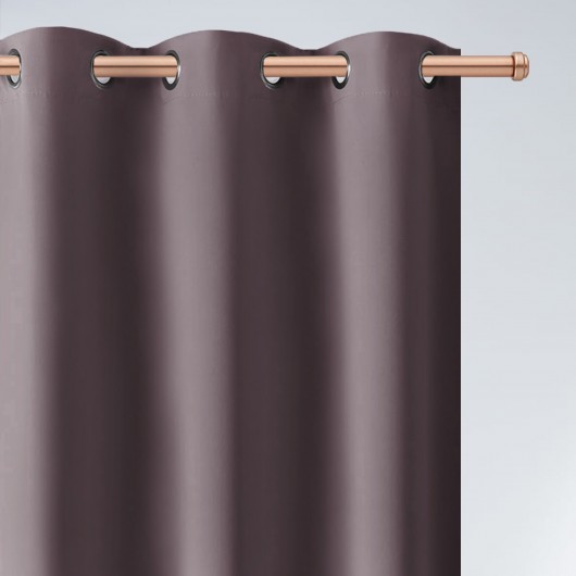 Zasłona z matowej tkaniny brudny fiolet na przelotkach 145x250cm FELICIA - Nie Tylko Firany