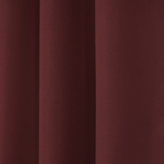 Zasłona z matowej tkaniny mahoń na przelotkach 145x250cm FELICIA - Nie Tylko Firany