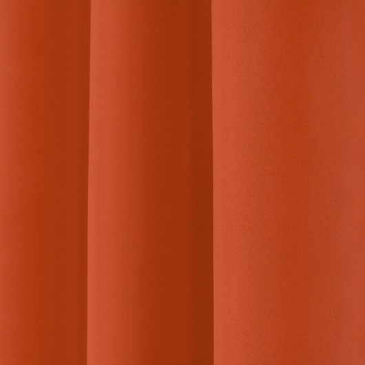 Zasłona z matowej tkaniny pomarańczowa na przelotkach 145x250cm FELICIA - Nie Tylko Firany