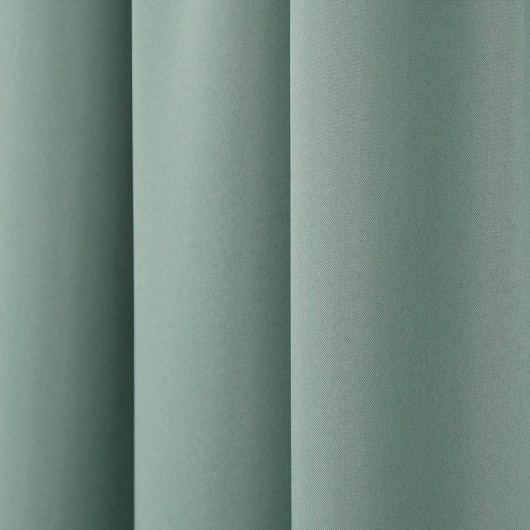 Zasłona z matowej tkaniny pudrowa zieleń na przelotkach 145x250cm FELICIA - Nie Tylko Firany