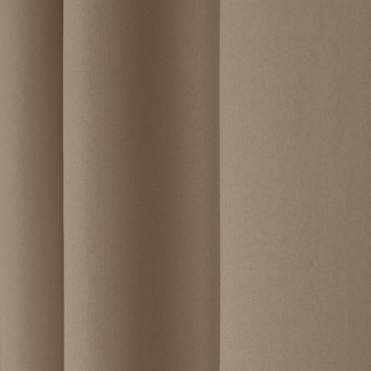 Zasłona z matowej tkaniny orzechowa na przelotkach 145x250cm FELICIA - Nie Tylko Firany