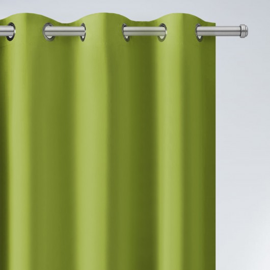 Komplet 2szt. zasłon gładkich zielonych na przelotkach 145x250cm FELICIA - Nie Tylko Firany