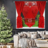 Świąteczny komplet zasłon z panelem na taśmie 300x160cm BRIGHT CHRISTMAS