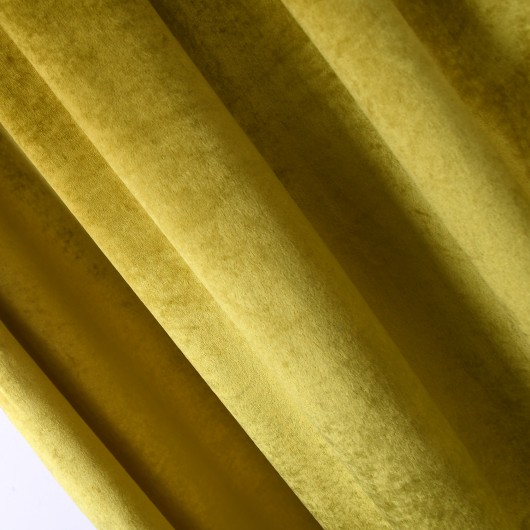 Zasłona welurowa żółta na taśmie 135x250cm ANGELA - Nie Tylko Firany
