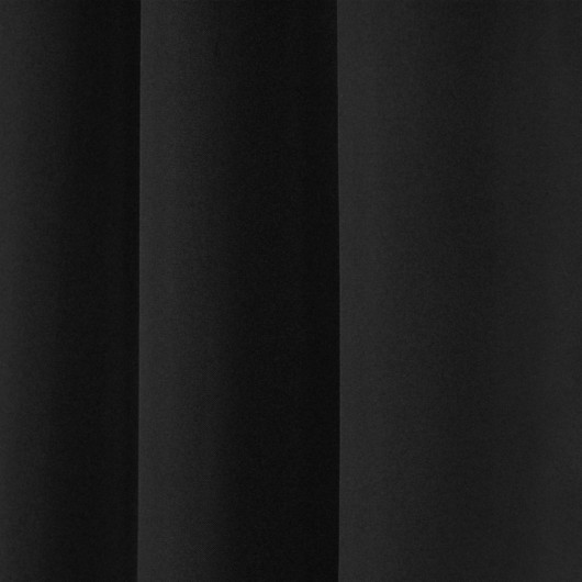 Zasłona z matowej tkaniny czarna na przelotkach 400x250cm FELICIA - Nie Tylko Firany