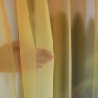 Firana cieniowana z woalu na przelotkach żółto-czarna 145x250cm MARY - Nie Tylko Firany