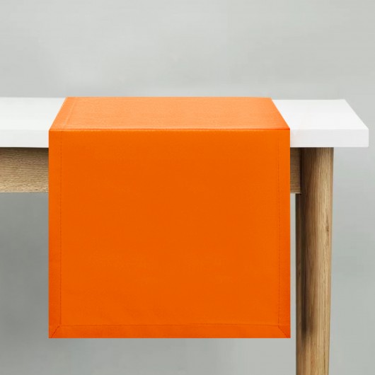 Bieżnik pomarańczowy z matowej gładkiej tkaniny 40x140cm FABIO - Nie Tylko Firany
