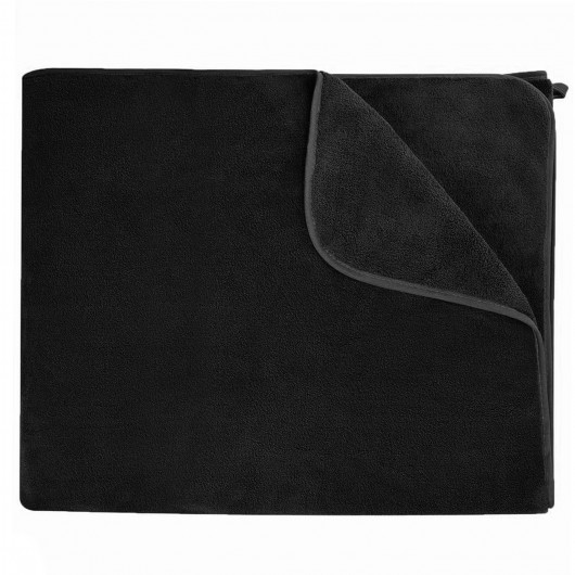 Ręcznik szybkoschnący czarny z mikrofibry 50x100cm SANTOS - Nie Tylko Firany
