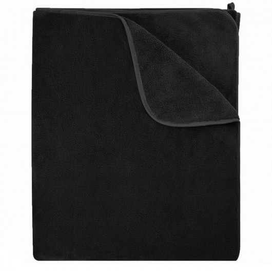Ręcznik szybkoschnący czarny z mikrofibry 70x140cm SECCO - Nie Tylko Firany