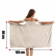 Ręcznik kąpielowy naramienny damski beżowy 80x135cm HERMANI - Nie Tylko Firany