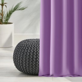 Zasłona z matowej tkaniny fioletowa na taśmie 145x250cm ELODIA